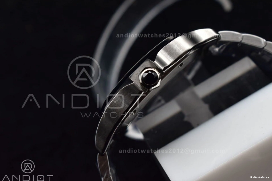 MIYOTA Cartier Bracelet Edition Best 3KF Santos SS on de NewStyle Black 1:1 40mm SS Bezel Dial 1049 White 0204